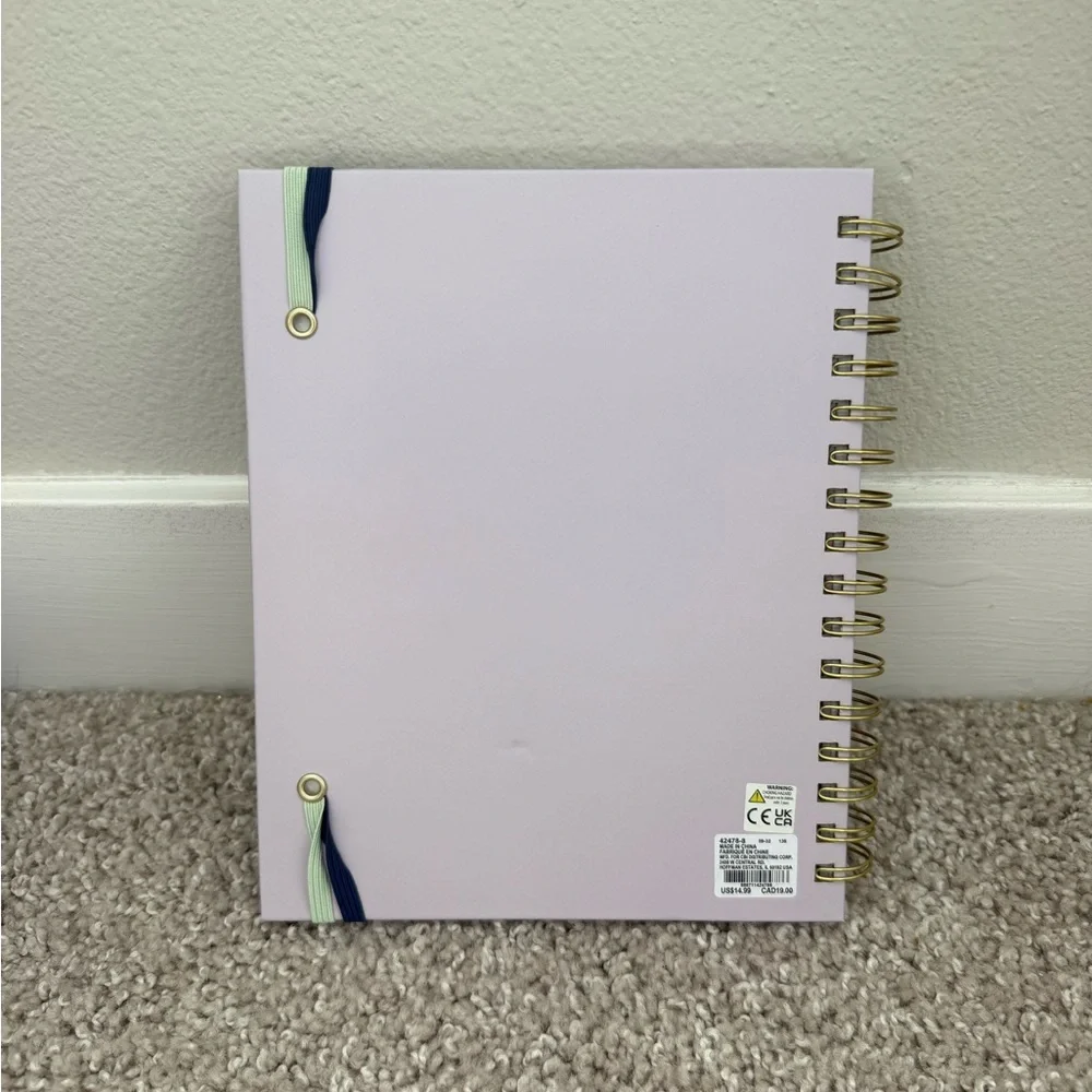 Floral Spiral Notebook with Gold Accents